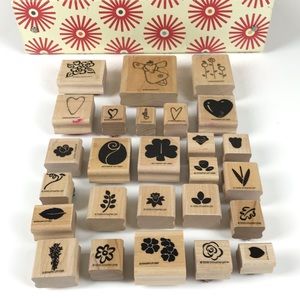 26 PC. Bundle of Vintage Hearts & Flowers Stamps